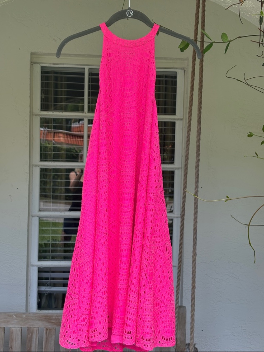 Lilly Pulitzer Hot Pink Crochet Halter Sundress - Picture 9 of 16